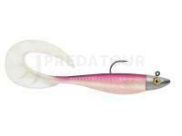 Leurres Delalande Zand Curly 12cm + jig head 14g - 398 - NATURAL BLACK PINKY