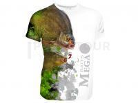 Dragon Breathable T-shirt Megabaits - bream/tench white - M