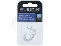 Westin Magic Minnow Weedless Jig Widegap Hook #2/0 Silver 5pcs