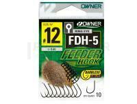 Hameçons Owner Feeder Hook FDH-5 Barbless - #12