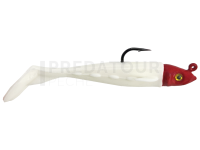 Leurre Delalande Flying Fish Jig Head 6cm 4g - 061 - Blanc Tête Rouge